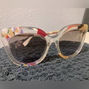 Authentic Fendi multicolor butterfly sunglasses